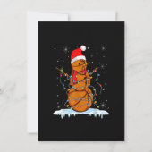 kerstbal Snowman Santa Xmas lampjes voor Kaart (Voorkant)