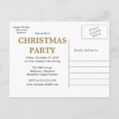 Kerstbal Star Christmas Party Bewaar de datum Aankondigingskaart (Achterkant)