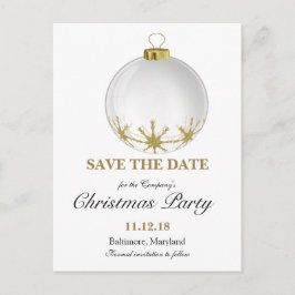 Kerstbal Star Christmas Party Bewaar de datum Aankondigingskaart