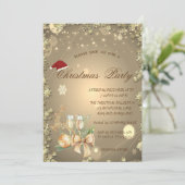 Kerstbal, sterren, rendierkerstmaatschappij kaart (Staand voorkant)