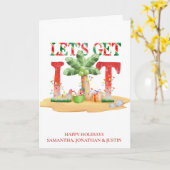 kerstbal tropische Let's pakken Lit Kaart (Gele Bloem)