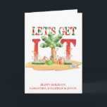 kerstbal tropische Let's pakken Lit Kaart<br><div class="desc">Dit ontwerp kan worden gepersonaliseerd door de Edit optie van het Ontwerp te kiezen. Je kunt ook overdragen naar andere objecten. Neem contact met me op via colorflowcreations@gmail.com of gebruik de chatoptie bovenaan de pagina als u dit ontwerp op een ander product wilt plaatsen of hulp nodig hebt. Bekijk meer...</div>