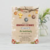 Kerstbal uitnodiging (Staand voorkant)