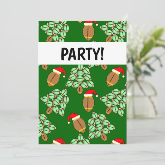 Kerstbal uitnodiging (Staand voorkant)