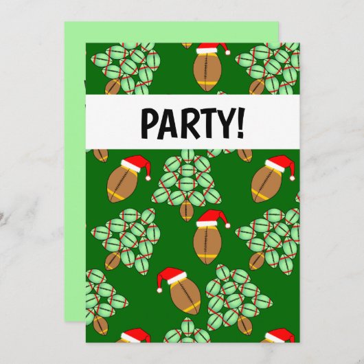 Kerstbal uitnodiging (Voorkant / Achterkant)