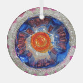  kerstbal van inwendig glas - kosmos glas ornament (Voorkant)