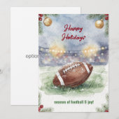 Kerstbal voetbal kerstkaarten feestdagenkaart (Voorkant / Achterkant)