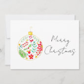 Kerstbal vol feestelijke sfeer kaart (Voorkant)