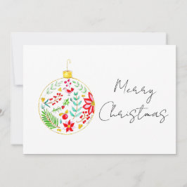 Kerstbal vol feestelijke sfeer kaart