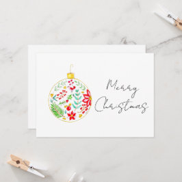Kerstbal vol feestelijke sfeer kaart
