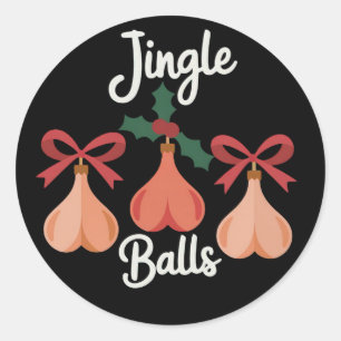 Kerstbal Volwassenen Humor Sarcasme Kerstmis Ronde Sticker