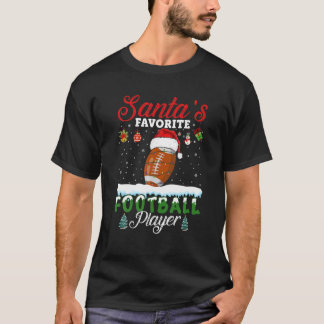 kerstbal voor favoriete Football van Santa's T-shirt