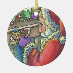 Kerstbal voor in de kerstsok van Sinterklaas Keramisch Ornament