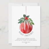 Kerstbal Vrolijk Kerstfeest Niet Foto Feestdagenkaart (Voorkant)