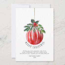 Kerstbal Vrolijk Kerstfeest Niet Foto Feestdagenkaart