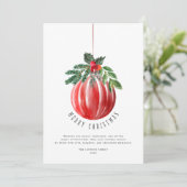 Kerstbal Vrolijk Kerstfeest Niet Foto Feestdagenkaart (Staand voorkant)