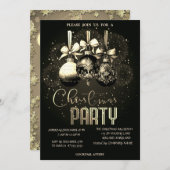 Kerstbal, Vuurwerk Zwart Kerstbedrijf Kaart (Voorkant / Achterkant)