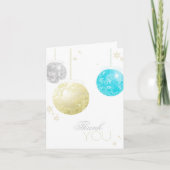 Kerstbal Winterbruiloft Dank je wel Bedankkaart (Voorkant)