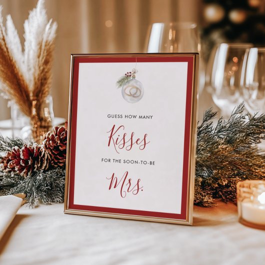 Kerstbal Winterraadspel: Raad Hoeveel Poster