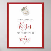 Kerstbal Winterraadspel: Raad Hoeveel Poster (Voorkant)
