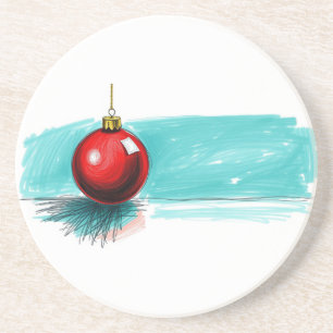 Kerstbal Zandsteen Onderzetter