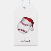 Kerstbalbaseball Cadeaulabel (Achterkant)