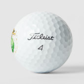 Kerstbaldecoratie/Aqua + Goud/Golfballen Golfballen (Logo)