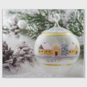 Kerstbalkpapier Cadeaupapier (Vlak)