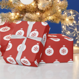 Kerstbalkpapier, rood ompakken cadeaupapier