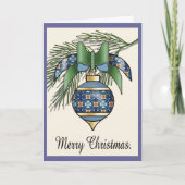 Kerstballen - 12 feestdagen kaart (Voorkant)