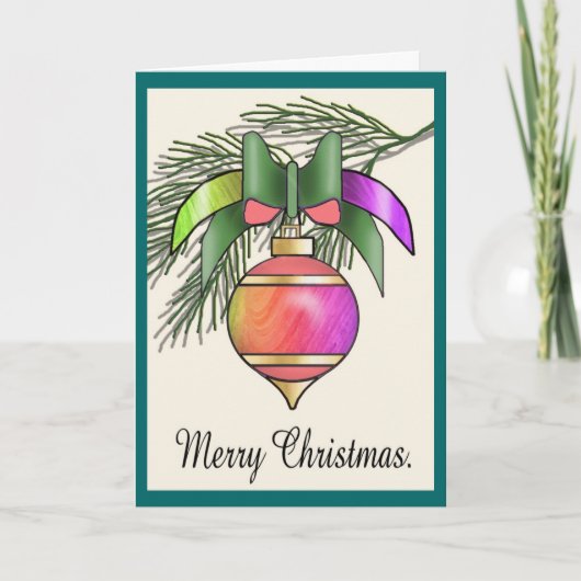 Kerstballen - 16 feestdagen kaart (Voorkant)