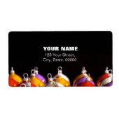 kerstballen 3D Art Adresetiketten Etiket (Voorkant)