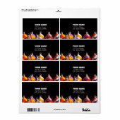 kerstballen 3D Art Adresetiketten Etiket (Full Sheet)