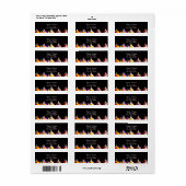 kerstballen 3D Art Return Address Labels (Full Sheet)