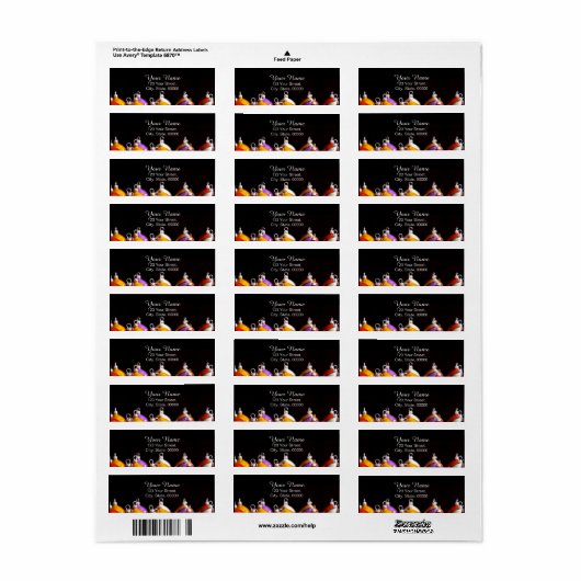 kerstballen 3D Art Return Address Labels (Full Sheet)