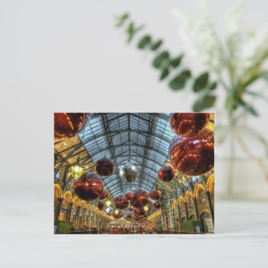 Kerstballen bij Covent Garden Markets, Londen Feestdagenkaart (Staand voorkant)