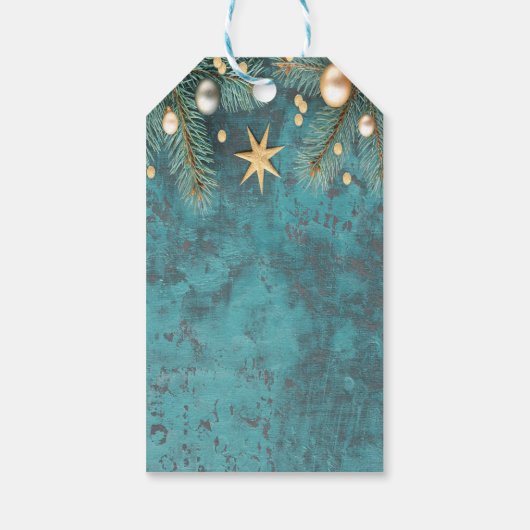 kerstballen  bijkantoren stars cadeaulabel (Achterkant)