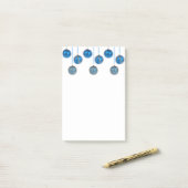 Kerstballen Blauw Goud Kerstversiering Postit Post-it® Notes (Op bureau)