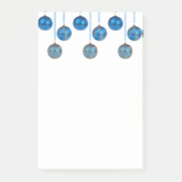 Kerstballen Blauw Goud Kerstversiering Postit Post-it® Notes