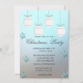 Kerstballen, Blauwe Kerst van de Bedrijfs Kaart (Voorkant)