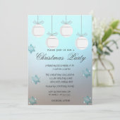 Kerstballen, Blauwe Kerst van de Bedrijfs Kaart (Staand voorkant)