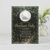 Kerstballen Bomen Stippen Bedrijf Kerstfeest Kaart (Staand voorkant)