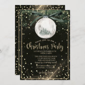 Kerstballen Bomen Stippen Bedrijf Kerstfeest Kaart (Voorkant / Achterkant)