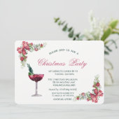 Kerstballen, Bow, Cocktail Red met kerst Kaart (Staand voorkant)