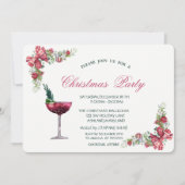 Kerstballen, Bow, Cocktail Red met kerst Kaart (Voorkant)