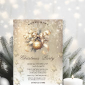 Kerstballen Bow Snowflakes Gold Kaart