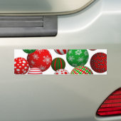 kerstballen bumpersticker (Op auto)