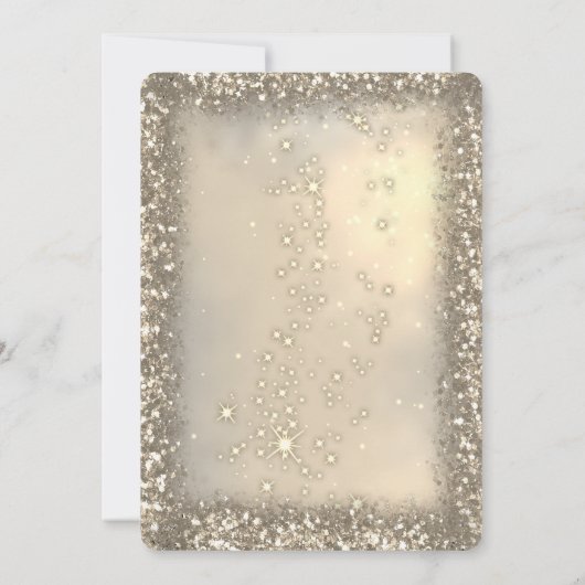 Kerstballen Cadeaus glitter kerst Kaart (Achterkant)