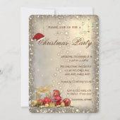 Kerstballen Cadeaus Glitter Kerstmis Kaart (Voorkant)