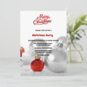 Kerstballen Cadeaus zilveren kerstfeest Kaart (Staand voorkant)